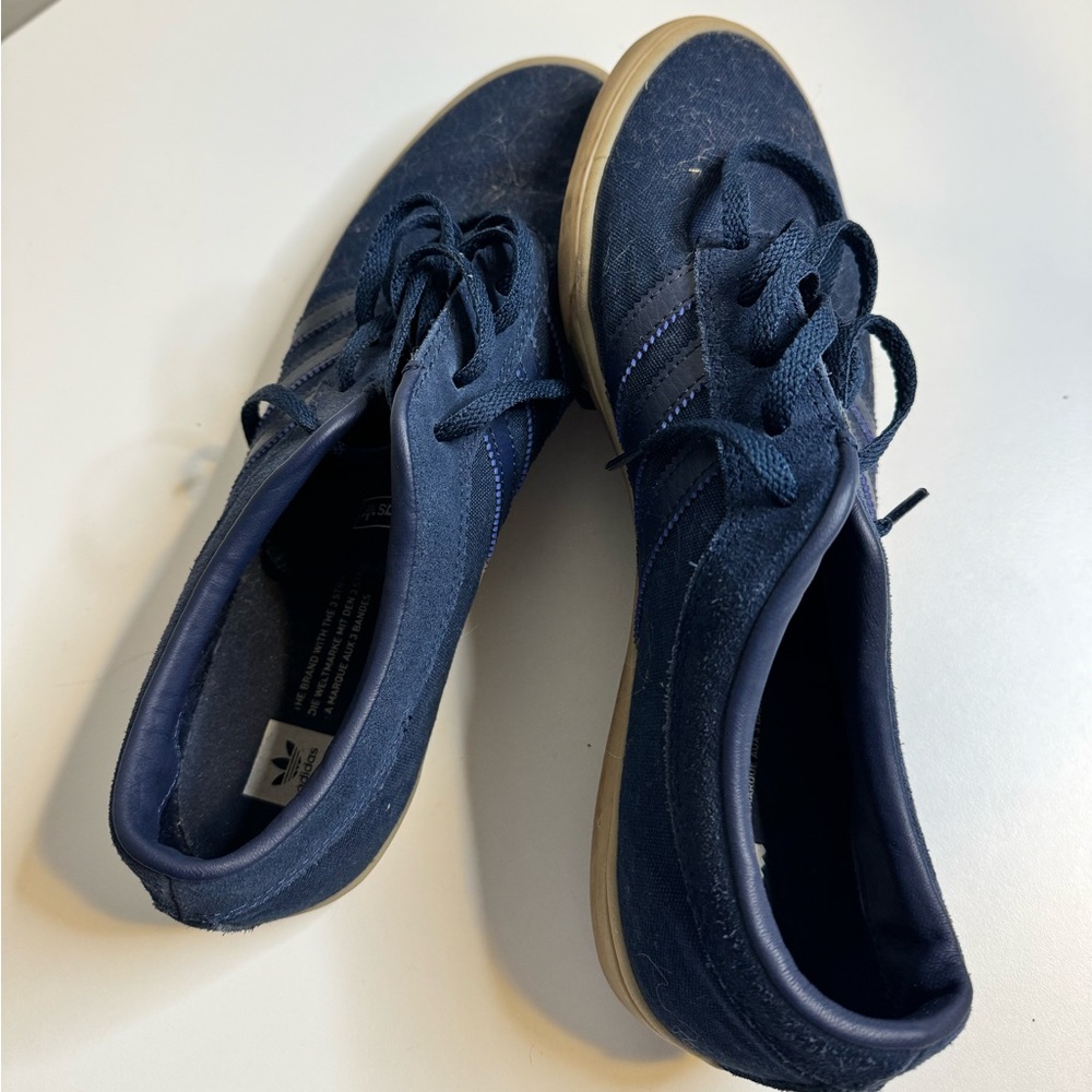 Navy blue suede adidas